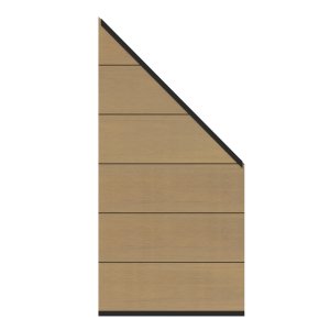 WPC PLATINUM XL - Lärche - Zaun-Anschluss-Set 91x184 auf 94 cm